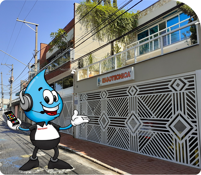 Foto da fachada da sede da Esgotecnica